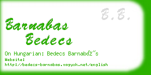 barnabas bedecs business card